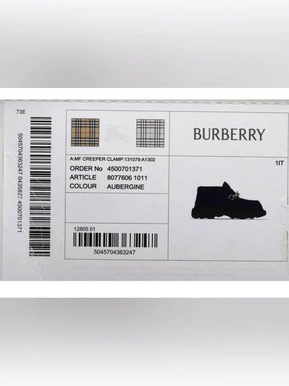 NEW BURBERRY MEN'S CREEPER WINTER SOLE AUBERGINE LEATHER LOFER SHOES 42/9